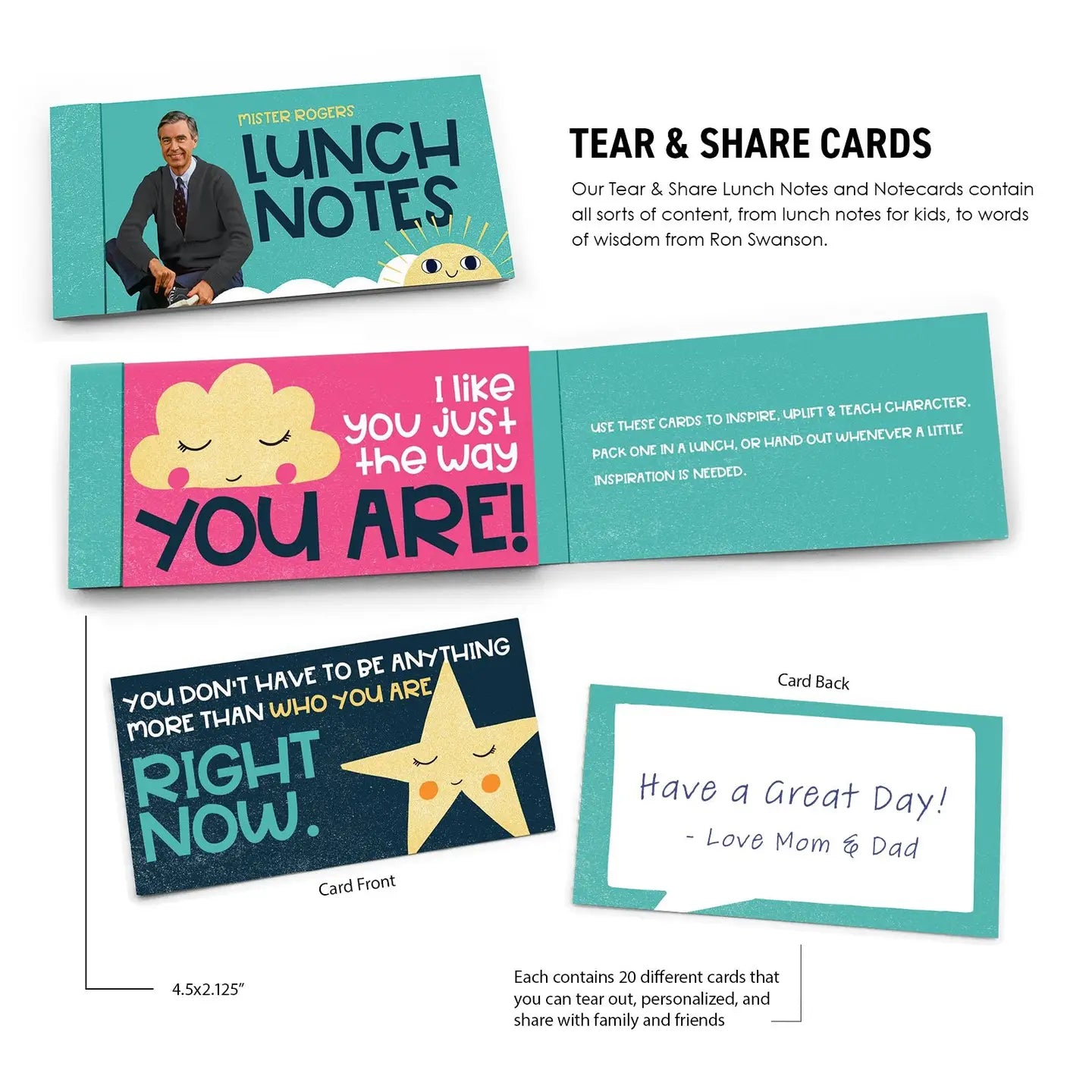 Mister Rogers Tear & Share Lunch Notes