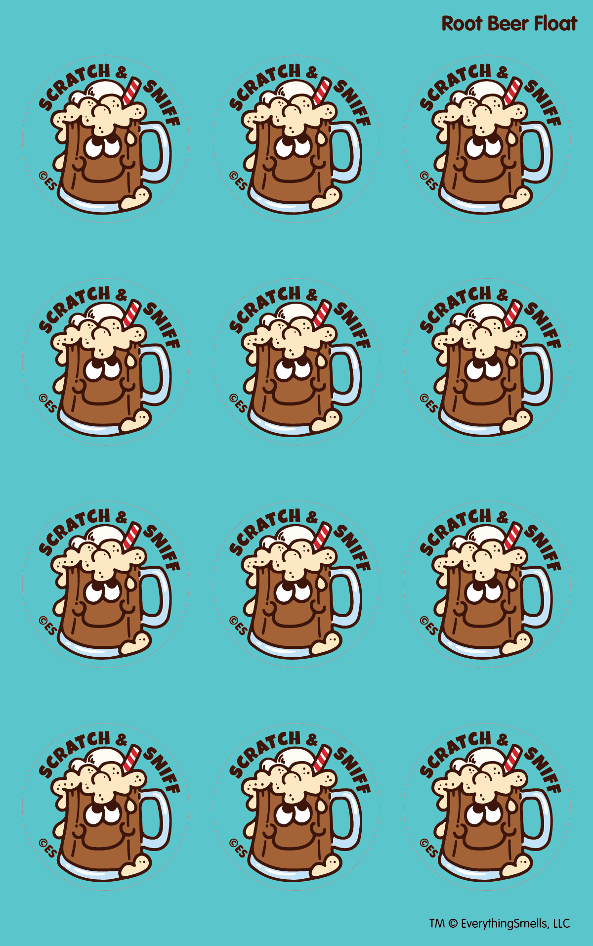 Root Beer Float Scratch & Sniff Stickers
