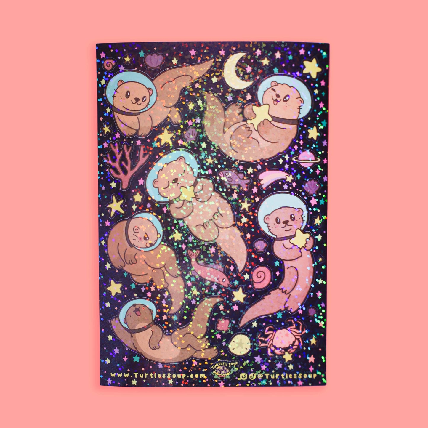 Otter This World Space Vinyl Sticker Sheet