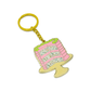 Confetti Cake Enamel Keychain