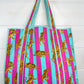 Reversible Handmade Block Printed Tiger Tote Bag