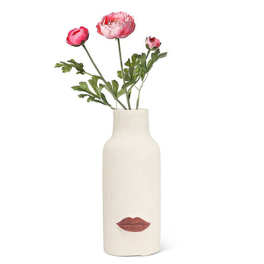 Tall Red Lip Vase