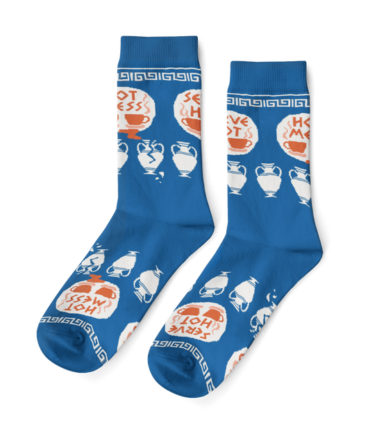 Serve Hot, Hot Mess Large Crew Socks