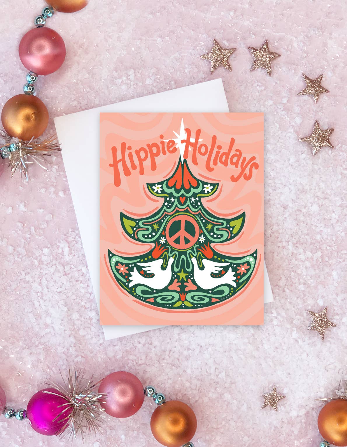 Hippie Holidays Greeting Card