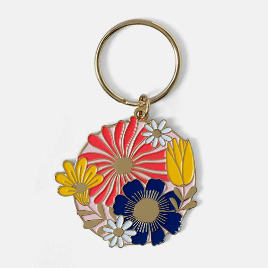 Cottage Floral Keychain