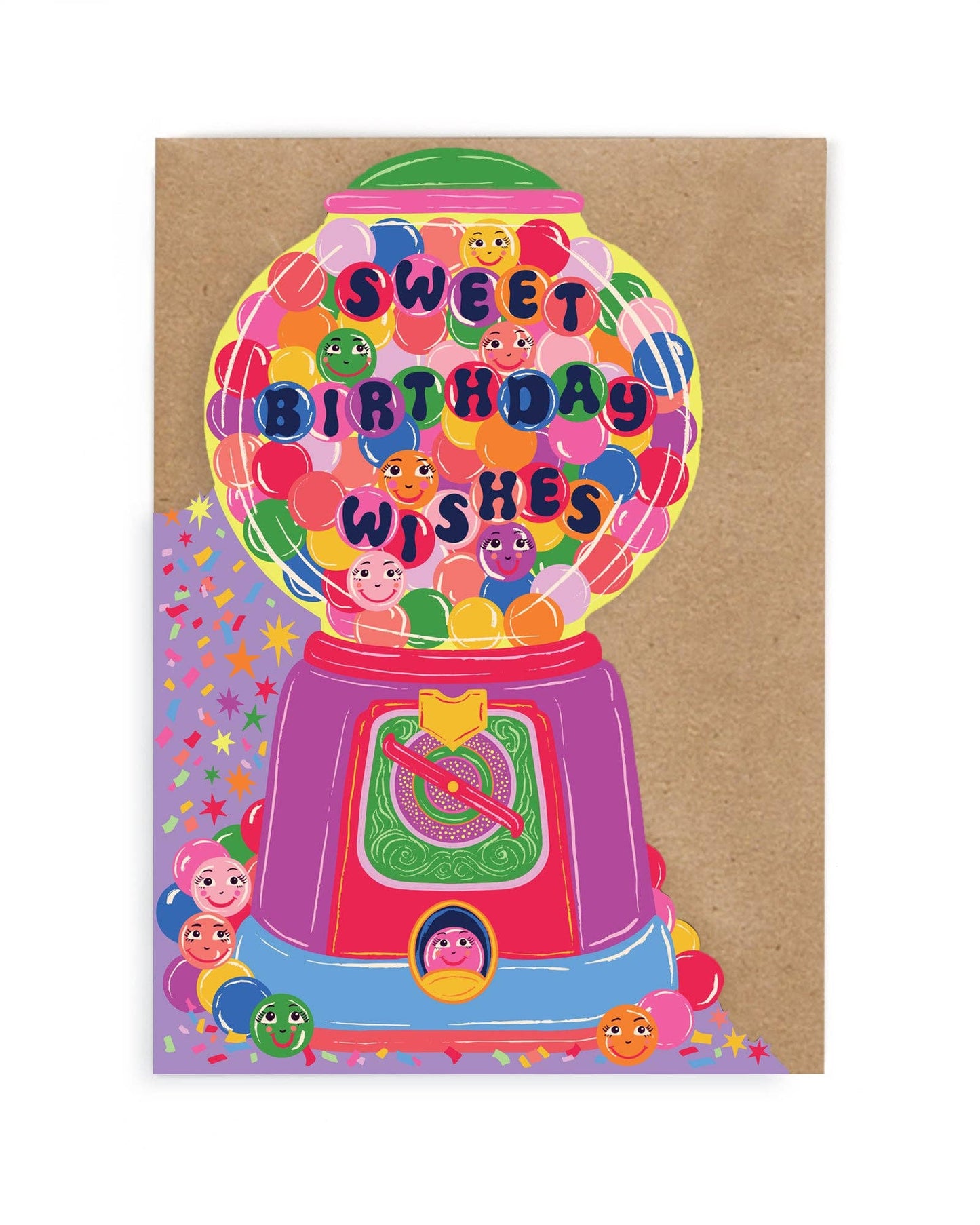 Bubblegum Birthday Wishes Greeting Card