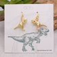 Prehistoric Times Gold Tyrannosaurus Rex Earrings