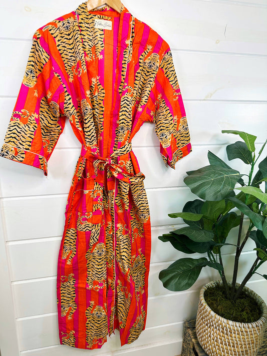 Tiger Print Women's Robe