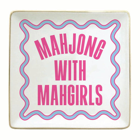 Mahjong Ceramic Trinket Tray