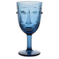 Blue Face Wine Glass