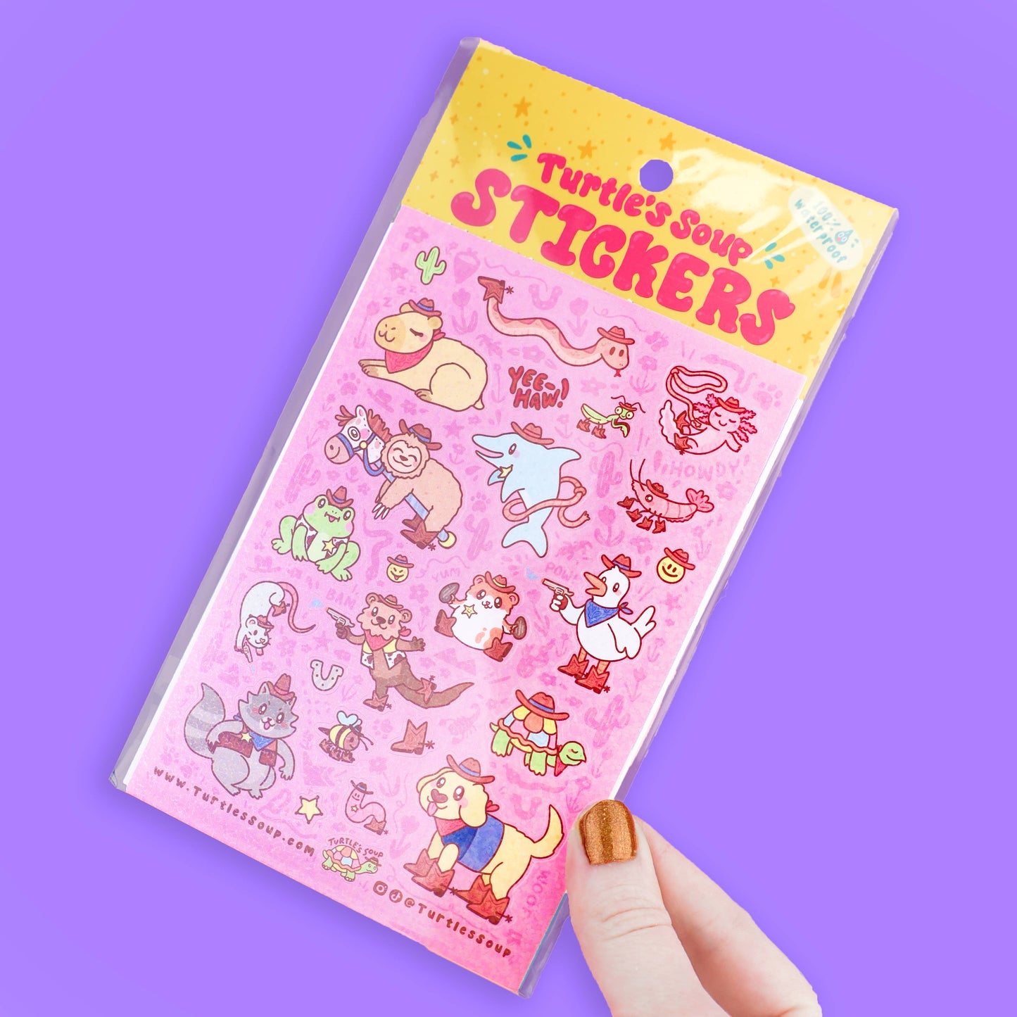 Cowboy Critters Vinyl Sticker Sheet