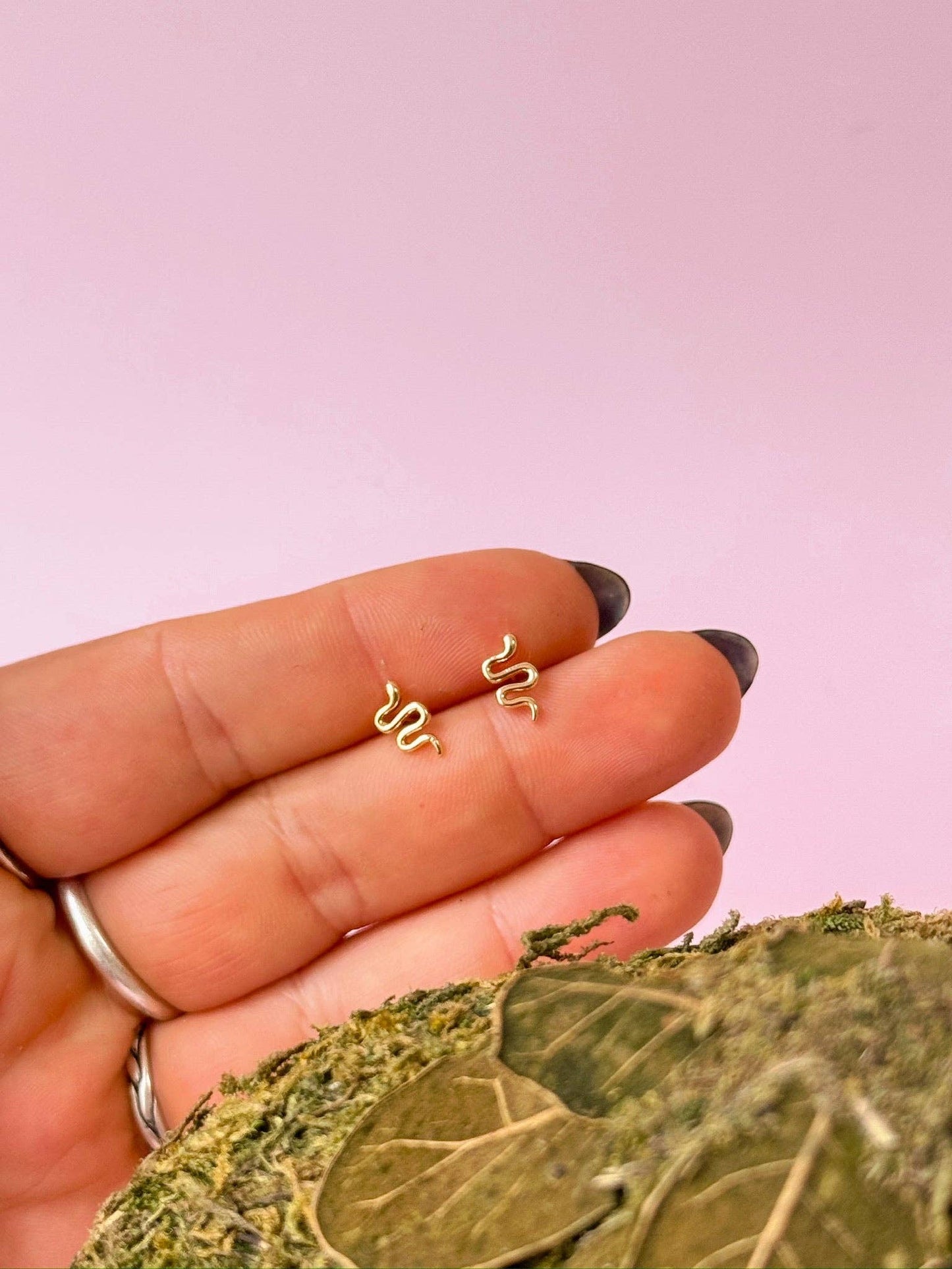 Tiny Snake Stud Earrings