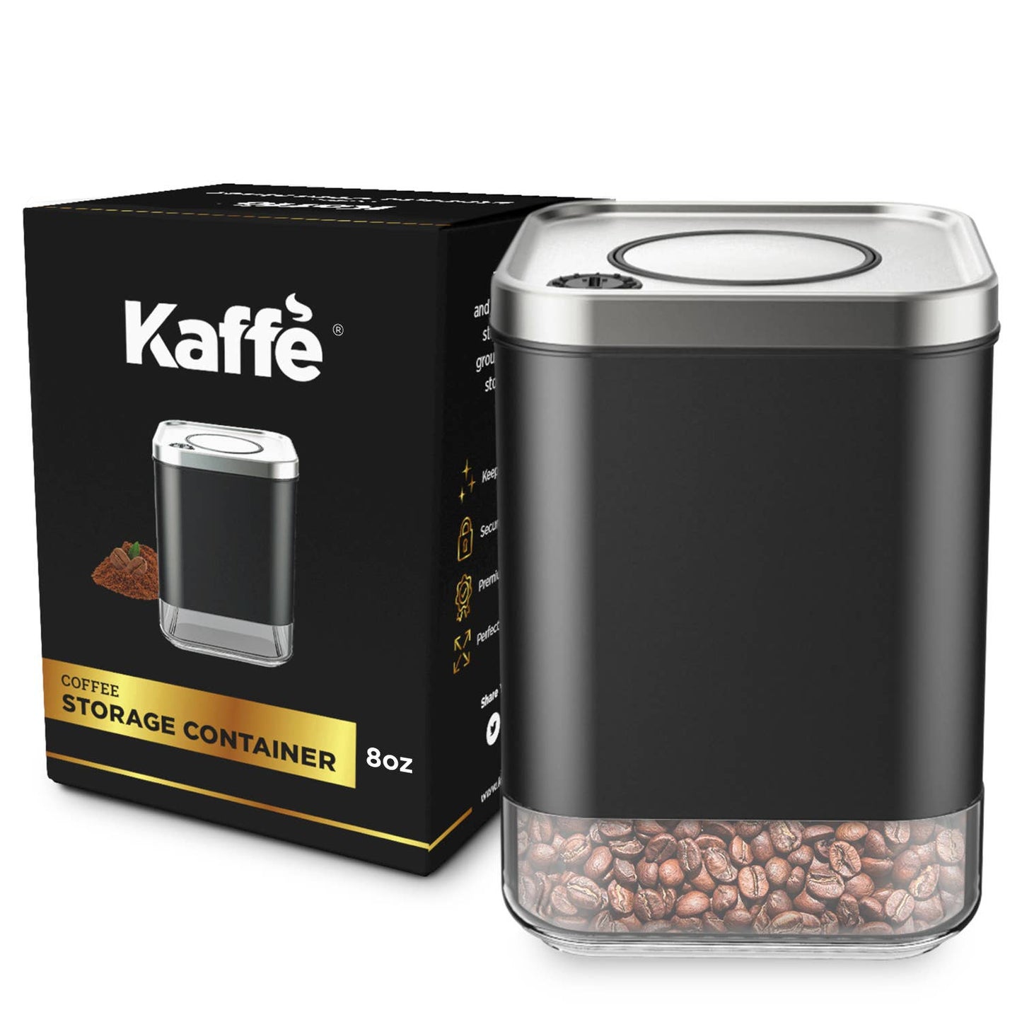 Kaffe Coffee Canister Storage Container