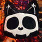 Skelekitty Throw Pillow