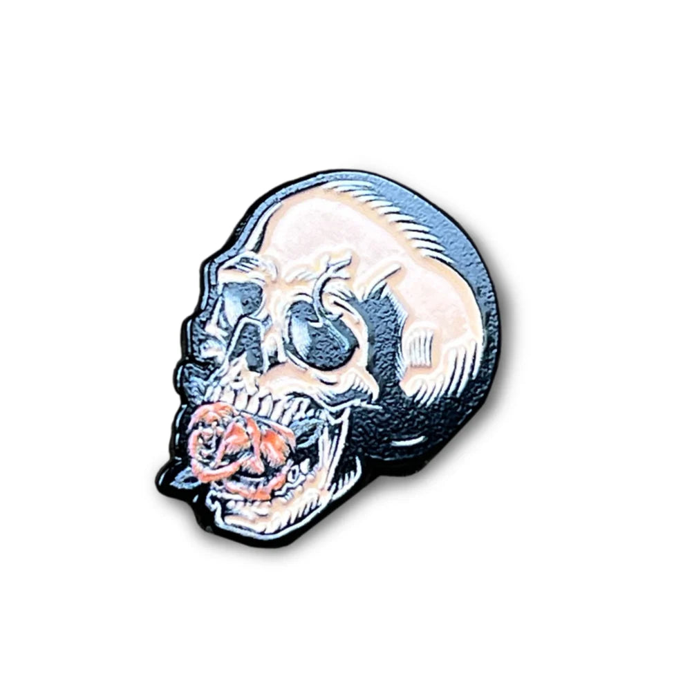 The Skull Rose Cap Pin by Boston Scally Co.