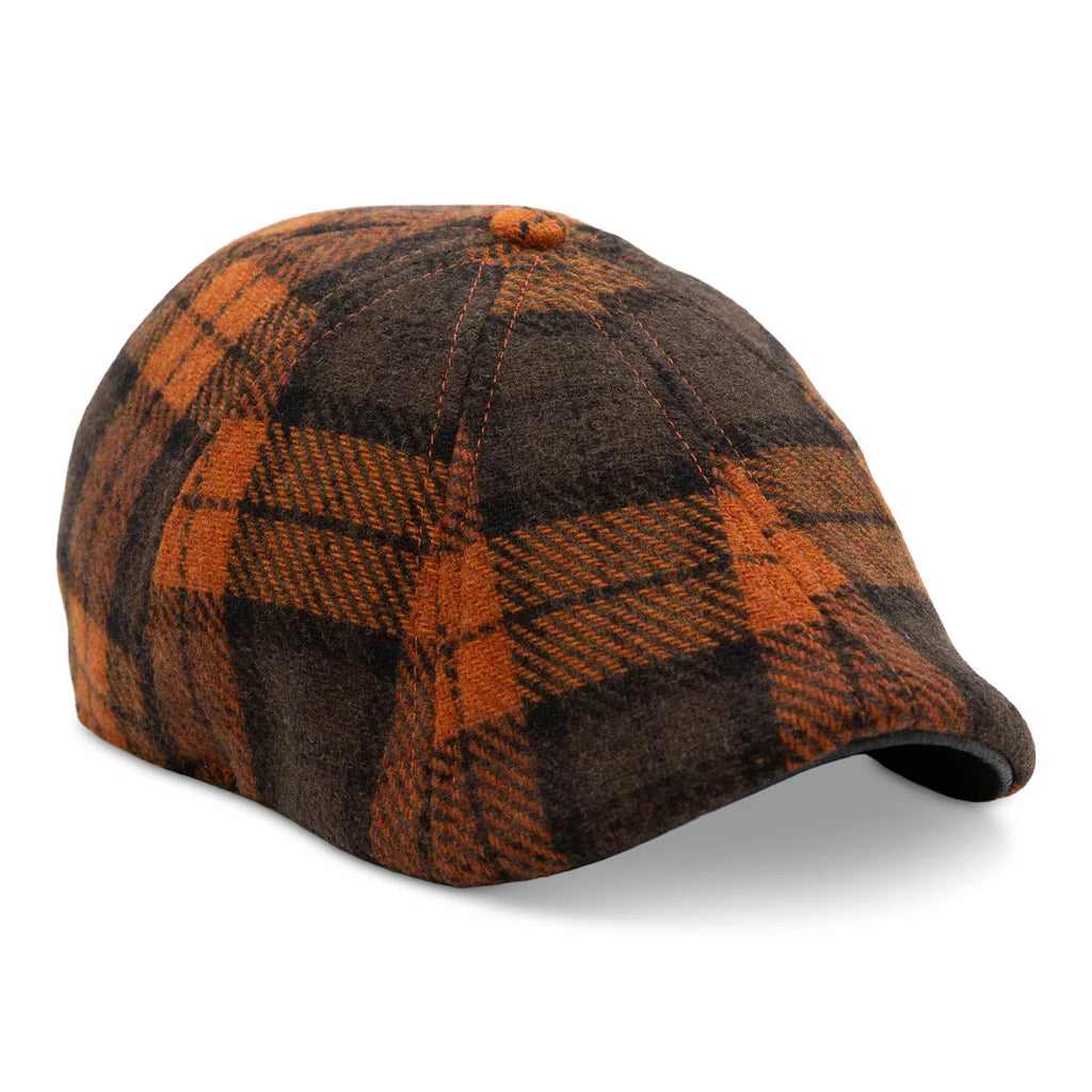 The Jack-O’-Rose - Orange Plaid Cap by Boston Scally Co.