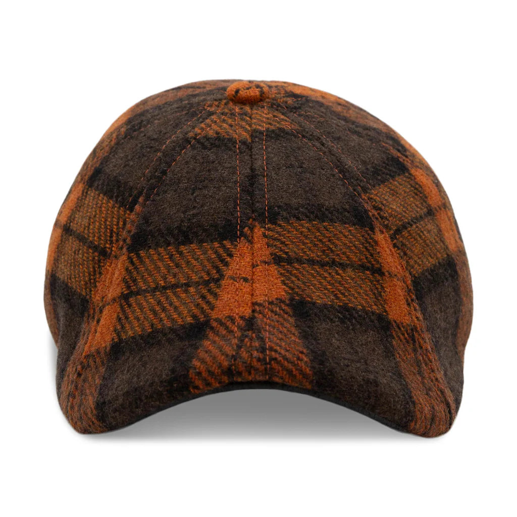 The Jack-O’-Rose - Orange Plaid Cap by Boston Scally Co.