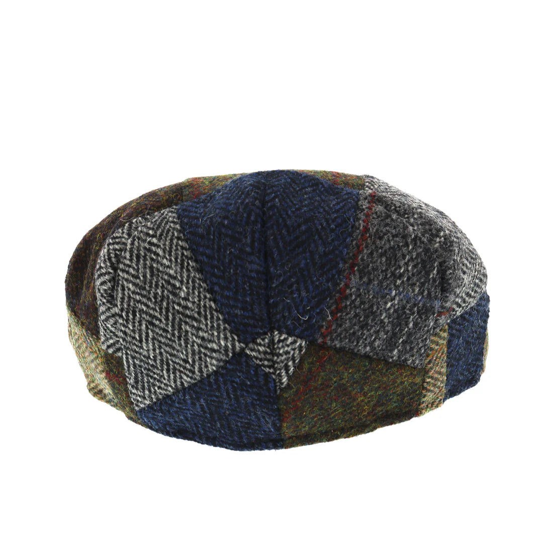 The "Countryside" Harris Tweed Patchwork Flat Cap by Glen Appin of Scotland