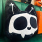 Skelekitty Throw Pillow