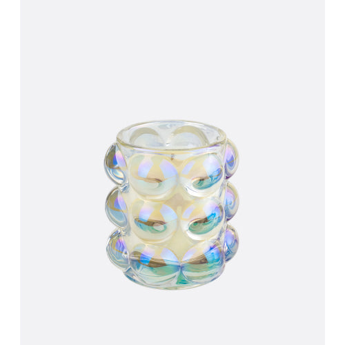 Iridescent Bubble Glass Candle