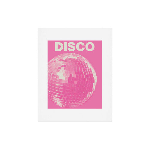 April Lane Art Pink Disco Ball I Art Print 16x20