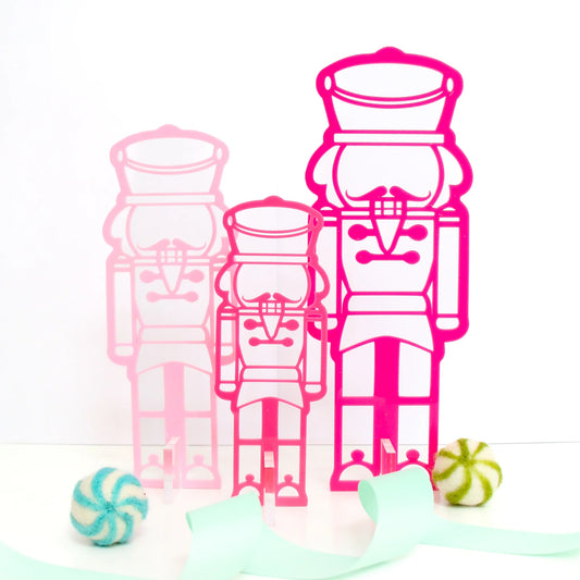 Pink Acrylic Nutcracker Set