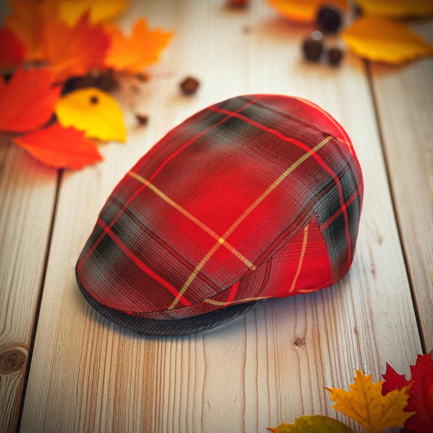 The Teufel Hunden Flannel Flat Cap Hales Speed Shop X FunkyBrims Collab (with Pin)