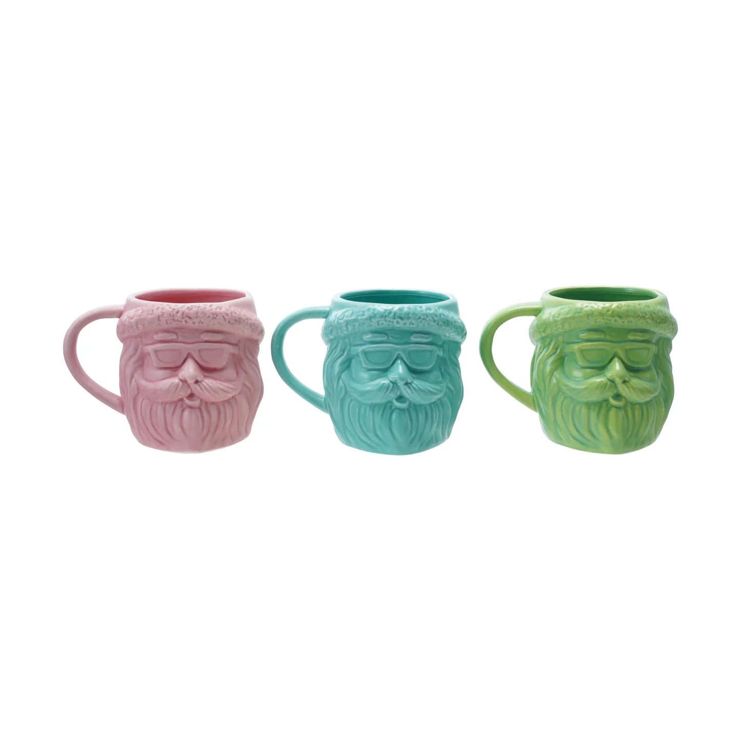 18 oz. Stoneware Santa Head Shaped Mug